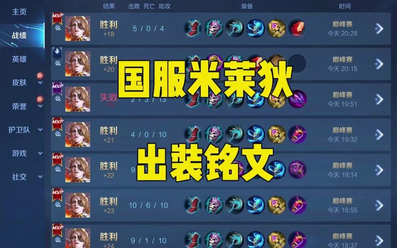 王者荣耀中米莱狄的铭文应该怎么装备