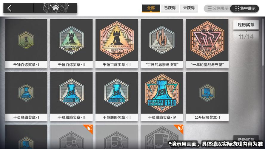 明日方舟光荣之路奖章类型详解