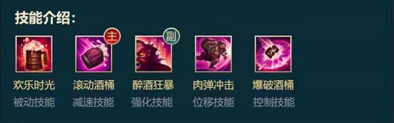 LOL中酒桶技能有哪些?