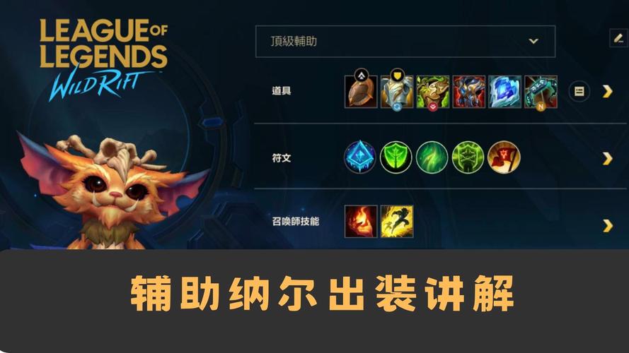 请问lol纳尔的出装以及符文,具体点!!!