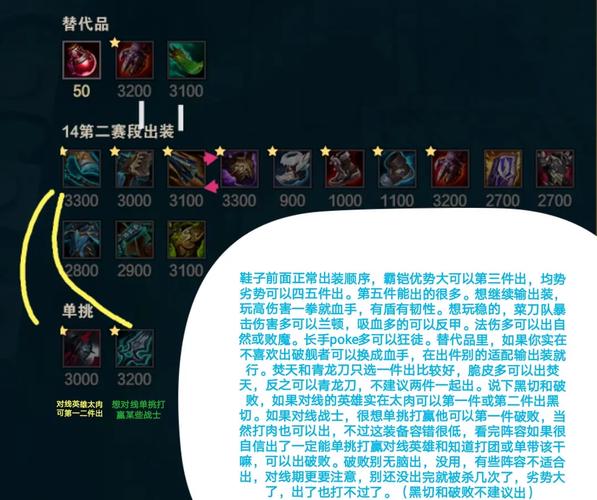 lol腕豪一个w秒人出装