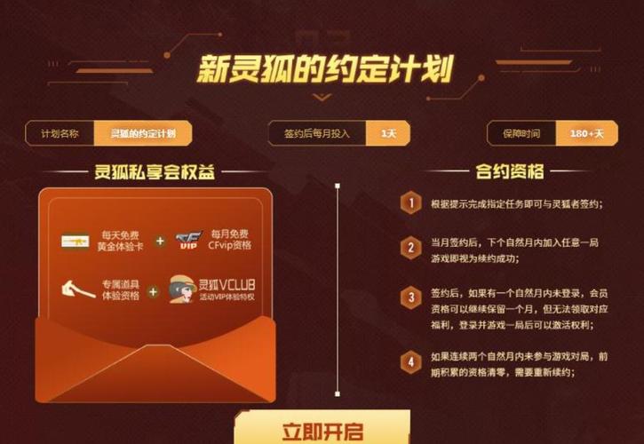 cf灵狐者的约定cf会员签订了怎么领取