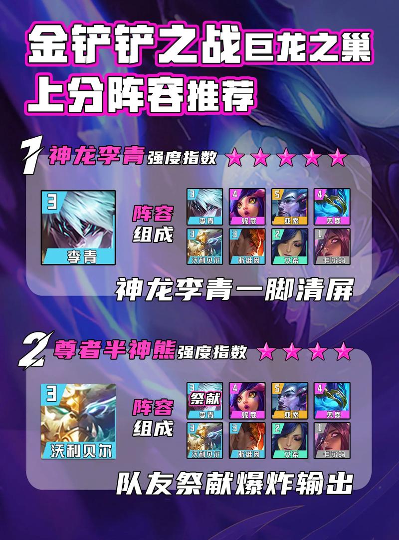 金铲铲巨龙之巢7月12日4套上分阵容总结