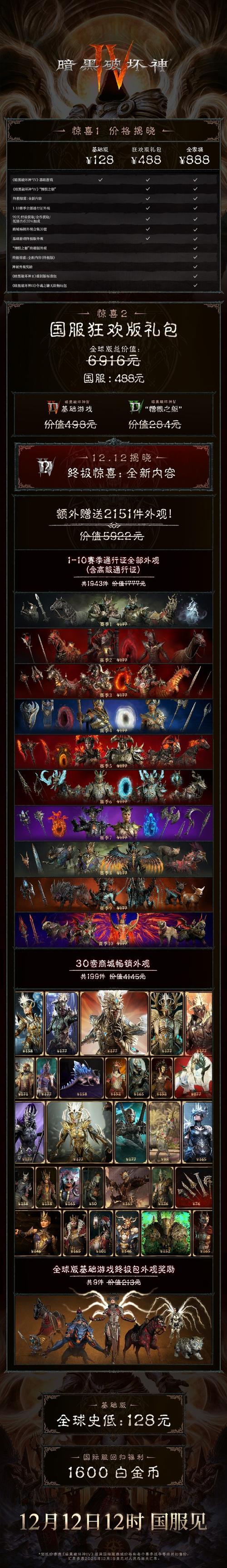 暗黑破坏神4世界服费用多少-世界服费用对比