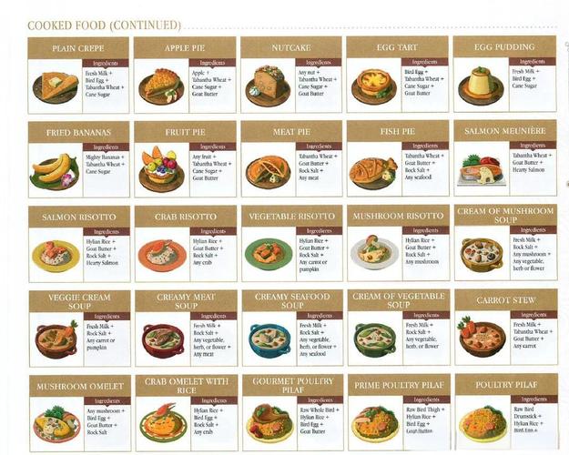 塞尔达传说荒野之息防寒服料理配方