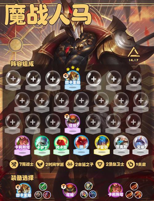 金铲铲之战:骑马武器阵容搭配推荐