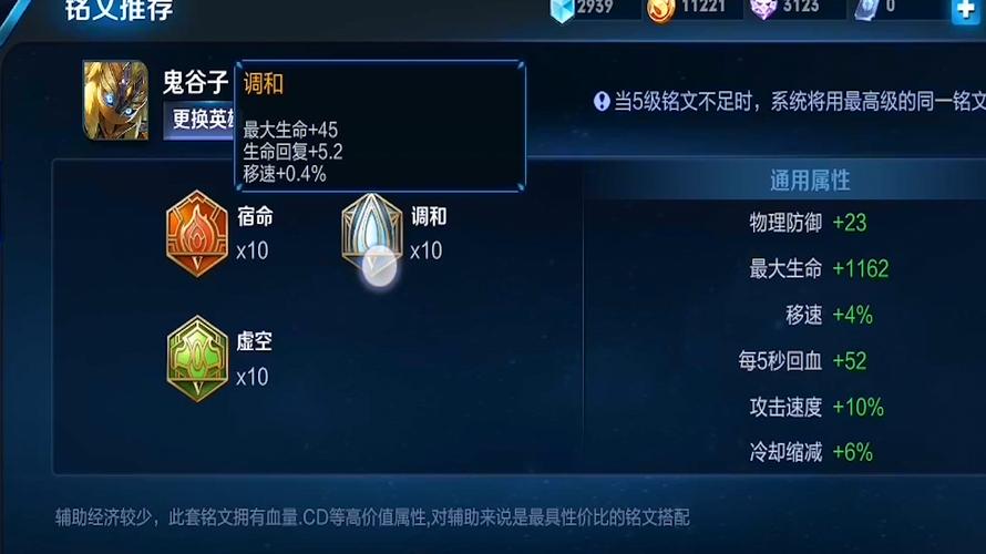 王者鬼谷子每件装备的详解!