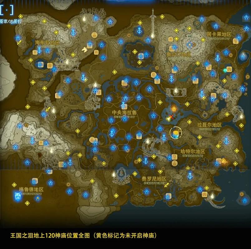 塞尔达王国之泪各区域神庙位置及名称