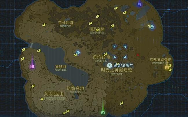 塞尔达传说旷野之息初始之塔呀哈哈详细收集位置地图