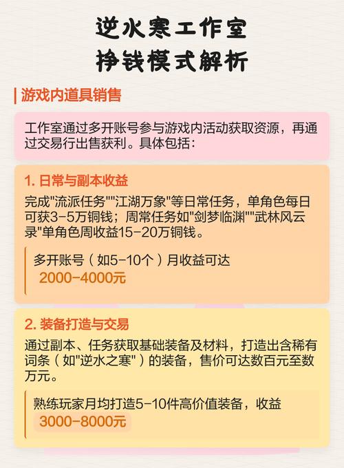 逆水寒这款手机能挣钱吗