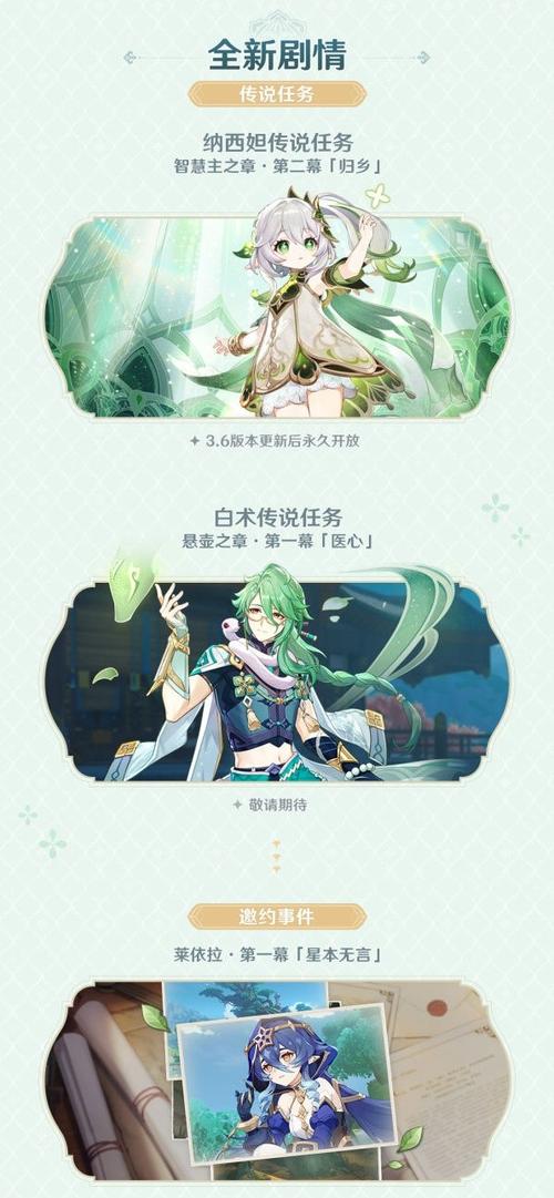 原神3.6版本更新了什么