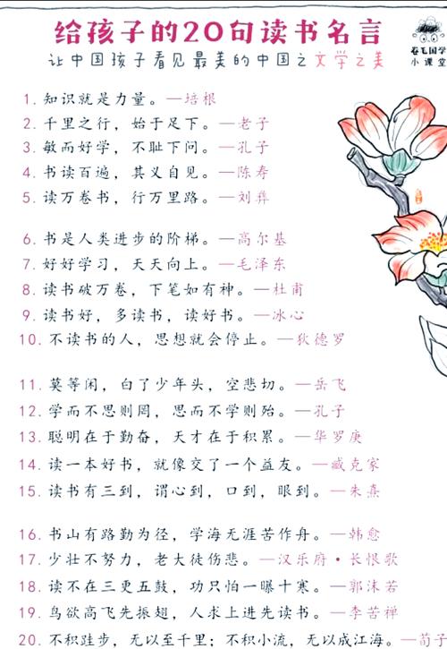 关于读书的名言(有作者的)
