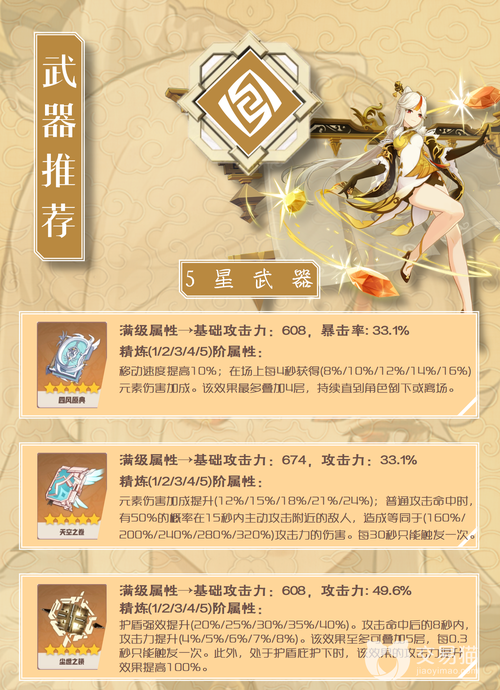 原神凝光四星武器推荐有哪些?