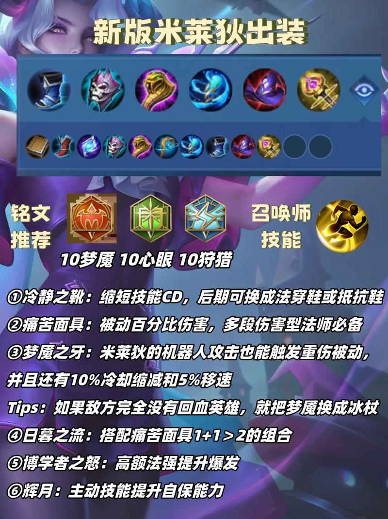 王者荣耀米莱狄怎么出装?