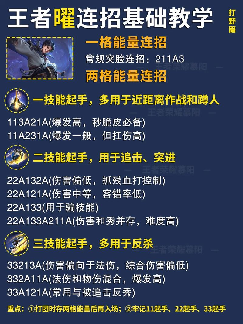 曜17种连招口诀