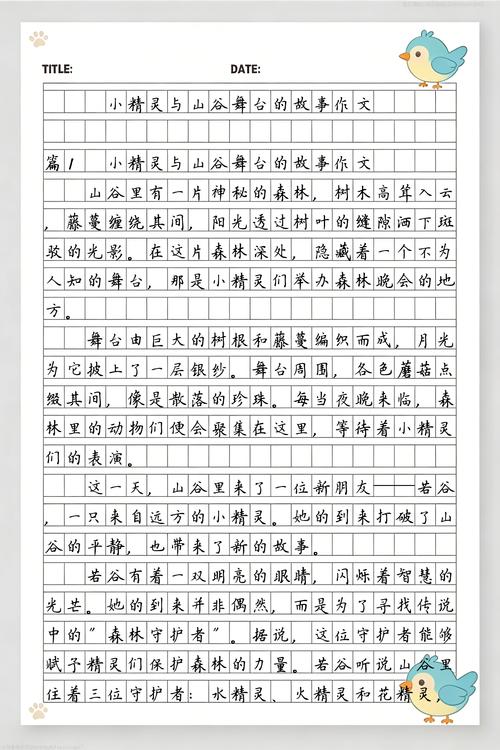 写一篇关于精灵故事作文