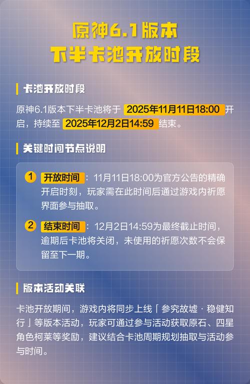 原神小版本和大版本卡池几点开启