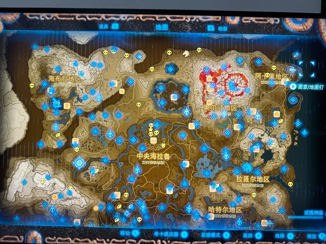 《塞尔达传说:旷野之息》120个神庙地图