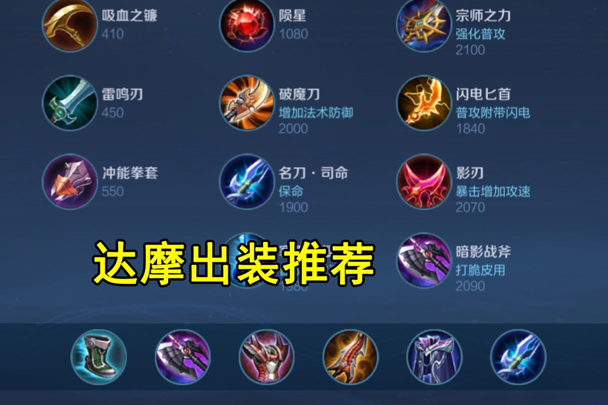 王者荣耀达摩如何出装?