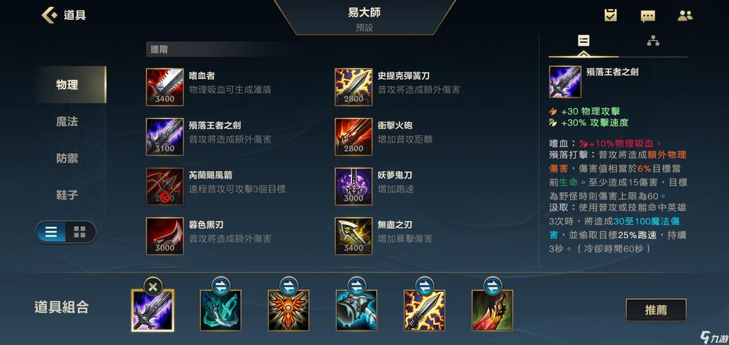 英雄联盟无极剑圣怎么出装备呢?