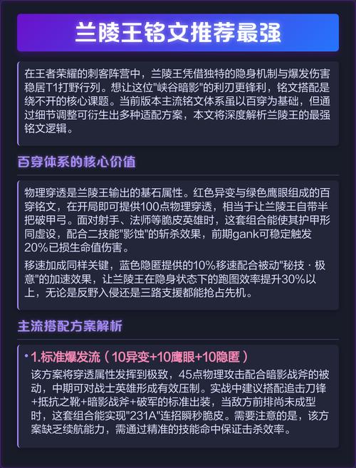 兰陵王100%瞬秒流又肉吸血,又快又肉伤害。的出装铭文。