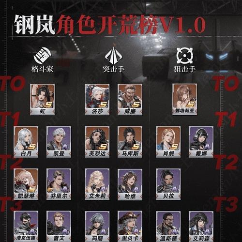 钢岚联动后t0角色排名