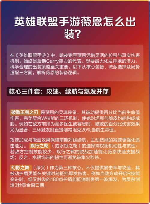 lol中暗夜猎手薇恩的出装顺序如何?大家交流一下。